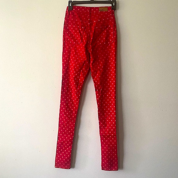 GJG Denim- Red Pants with pink polka dots! Size 3 - Picture 3 of 4